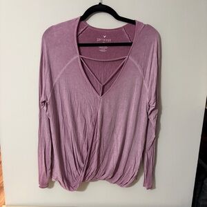 Women's Pink Long Sleeve Top
